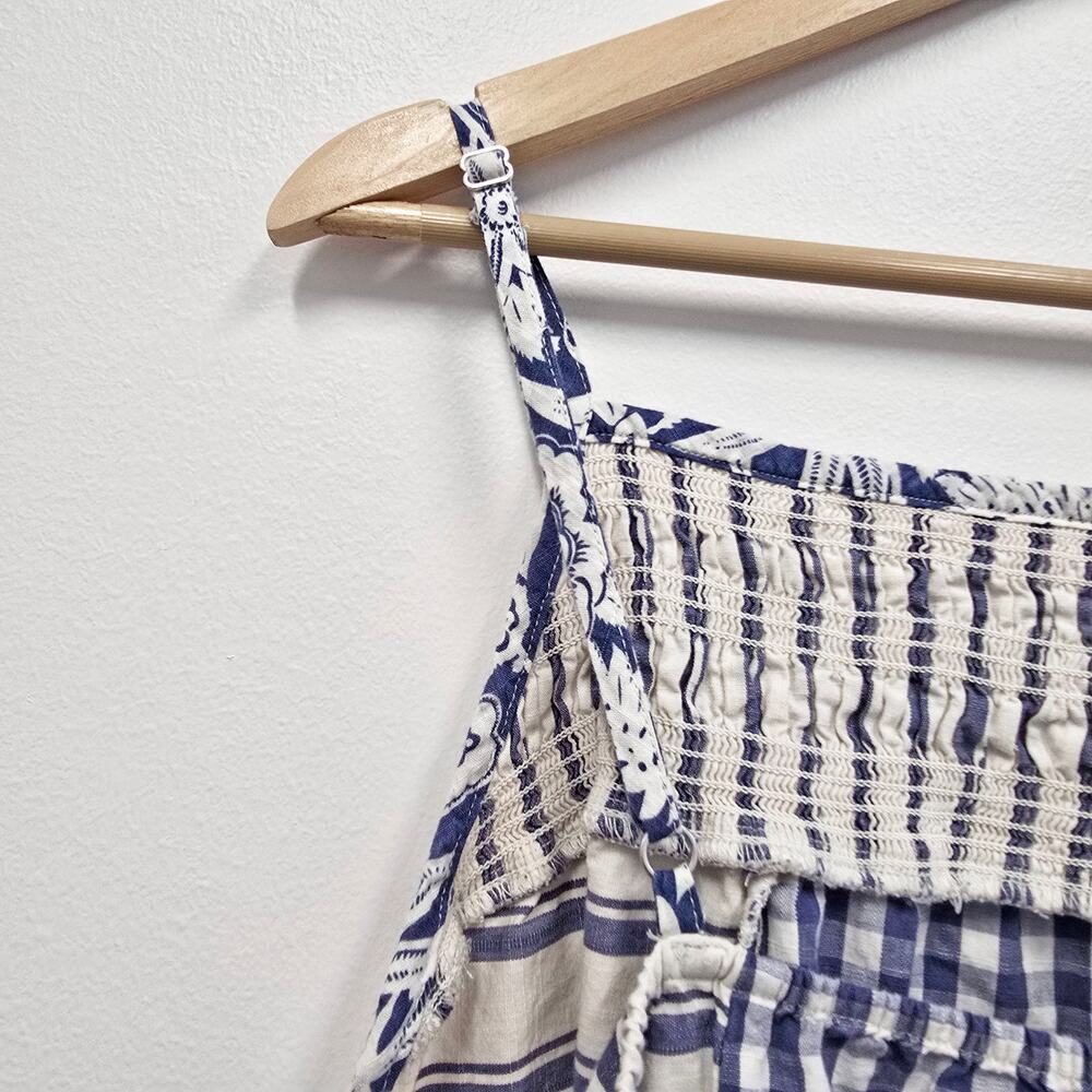 Universal Thread Blue Patchwork Smocked Plus Size… - image 6